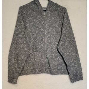 NEW LOOK Hoodie Gray Sweatshirt Plus Size 3X Hooded Full Zip Women's Gray 1107